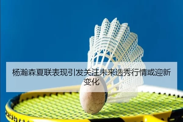 杨瀚森夏联表现引发关注未来选秀行情或迎新变化